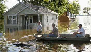 Flood waters in Memphis