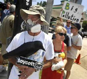 Pensacola - Demonstrators protesting BP Oil