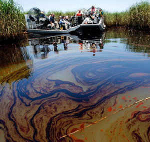 Oil Spill in Lousisana at Pass a Loutre