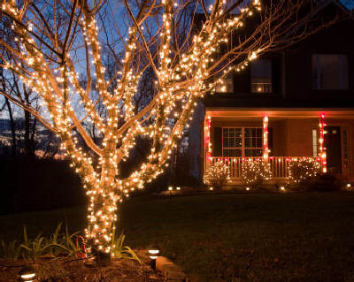 Home decorated for the Holidays