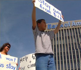 protesting B of A