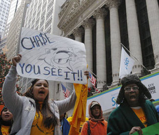 protesters on Wall Street