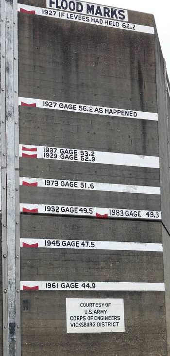 Vicksburg flood levels