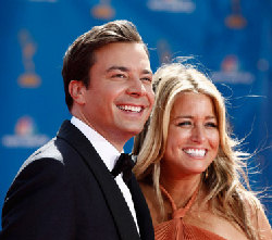 Jimmy Fallon with wife Nancy Juvonen