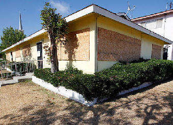 boarded up foreclosure