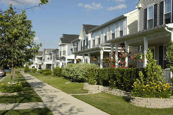 pedestrian-friendly neighborhood