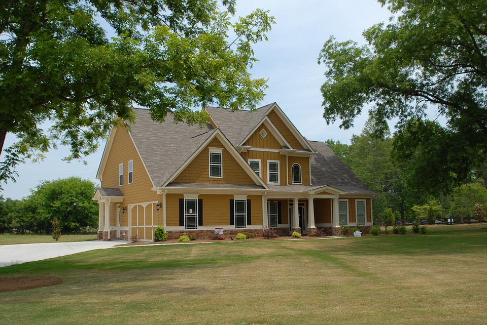 A house with big lawn