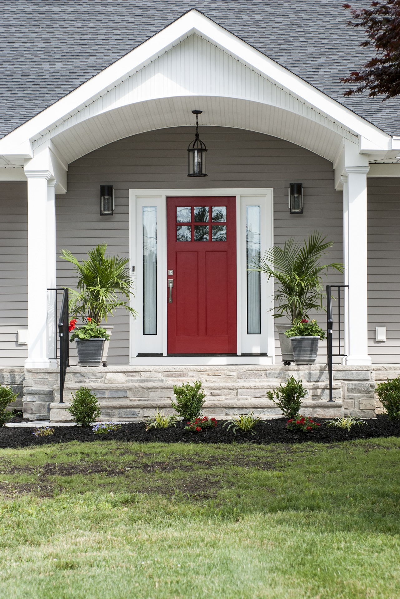 house with a red door