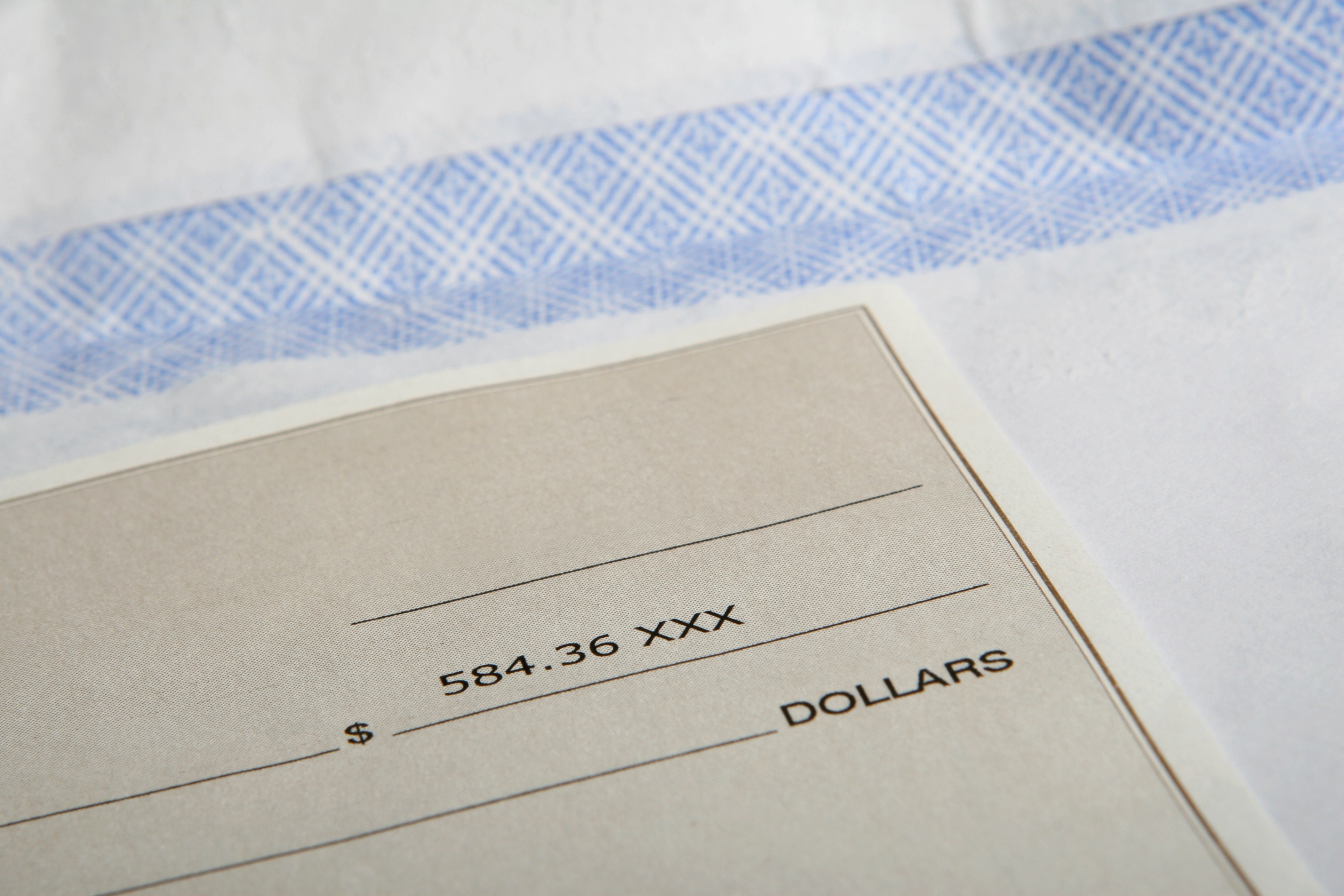PHoto of a cheque