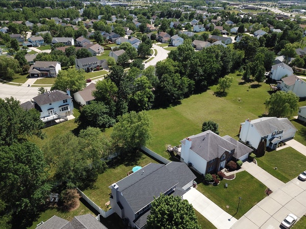 aerial photography of houses