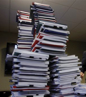 Stacks of Robo-Signed Foreclosures