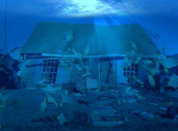 underwater home illustration