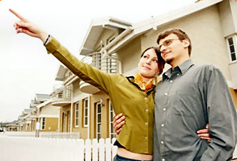 young couple purchasing  first home