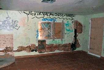 vandalized vacant home